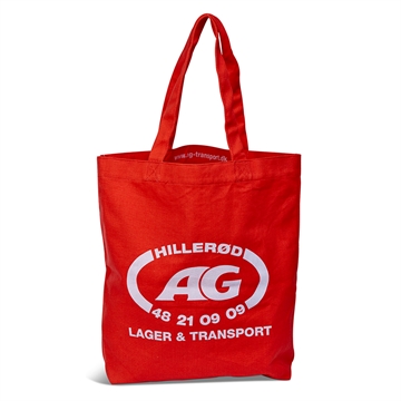 Bomuld shopper taske mulepose med firma logo tryk